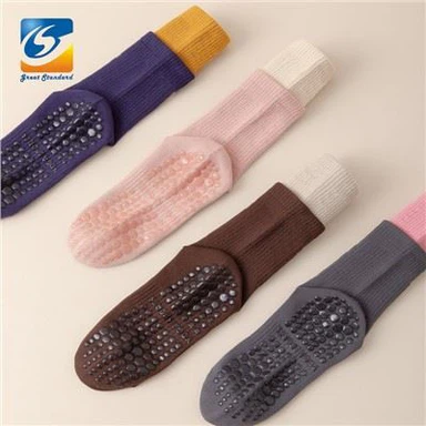 Double Cuff Anti Slip Grip Sports Socks