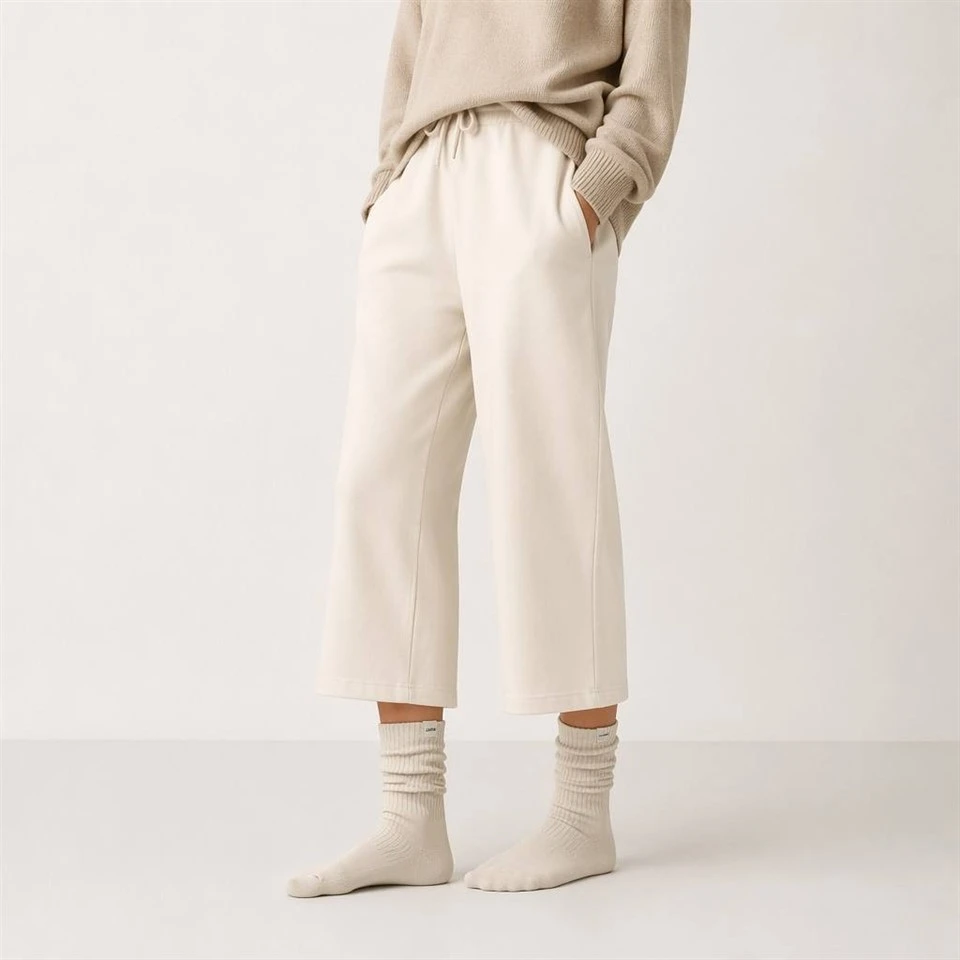 Cotton Blend Rib Knit Breathable Women Crew Socks high quality