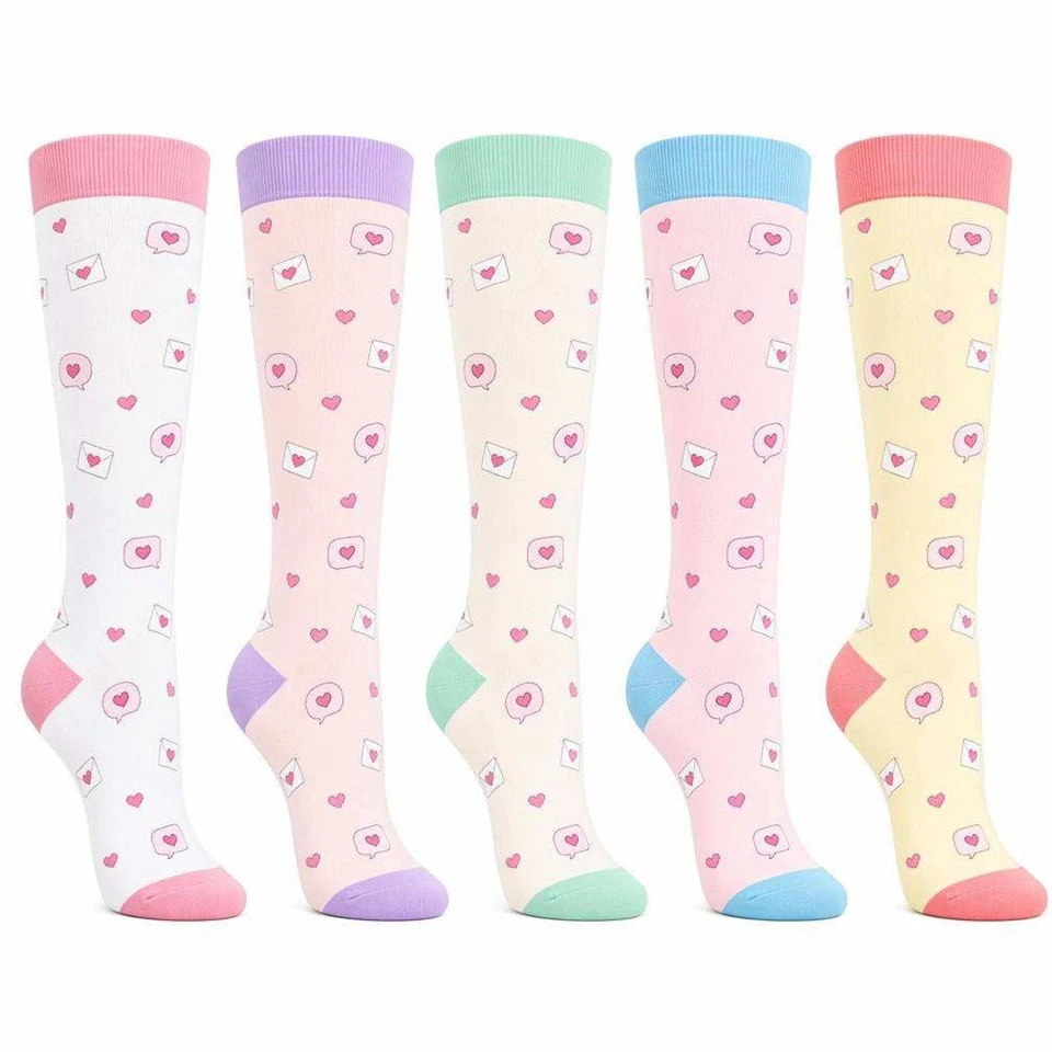 Custom Thick Colorful Knitted Women's Compression Socks