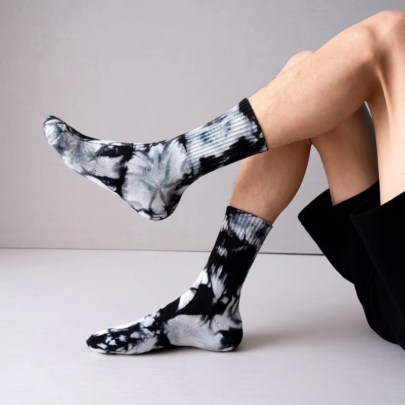 Fashion Design Custom Jacquard Knitted Unisex Tie Dye Socks best