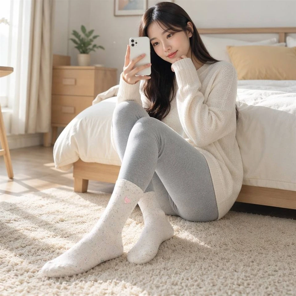 Heart Slub Yarn Polka Dot Star Cotton Socks best