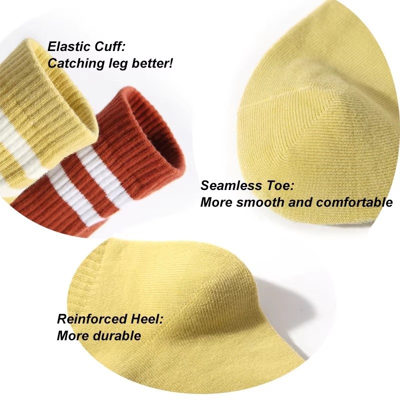 OEM Embroidery Elite Athletic Crew Retro Stripe Sport Socks suppliers