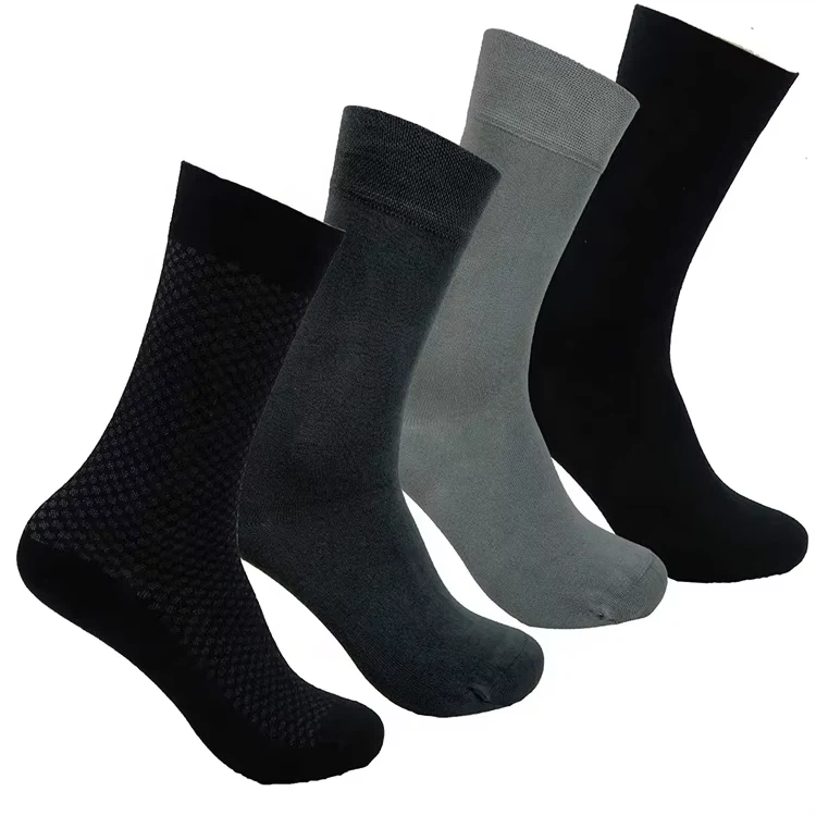 Custom Men's Business Socks Bamboo Fiber Sweat-Absorbent Antibacterial