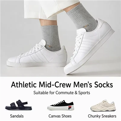 Anti Pilling Antibacterial Moisture Wicking Breathable Sports Socks