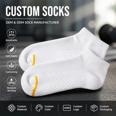 Antibacterial Odor Control Non Slip Moisture Sports Short Socks