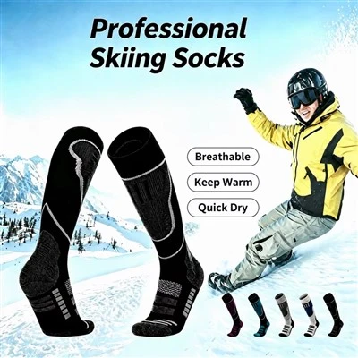 Breathable Quick Dry Wool Outdoor Skiing Toe Knee Socks
