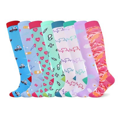 Custom Compression Sock Jacquard 20-30mmHg Socks