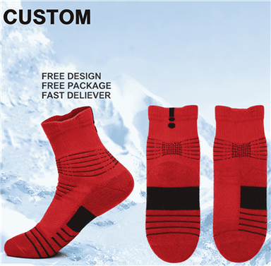 Custom Design Outdoor Hiking Socks Terry Cushion Ankle Arch Support Socks