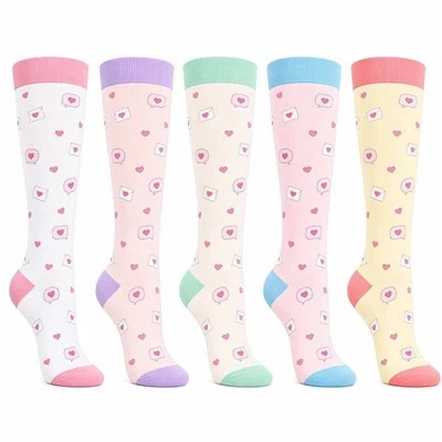 Custom Thick Colorful Knitted Women's Compression Socks