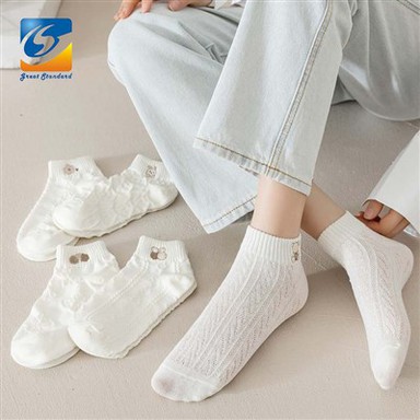 Embroidery Logo Women Summer Socks