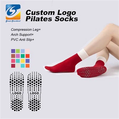 Fashion Premium Red Pilates Socks
