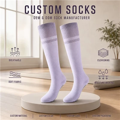 Knee High Breathable Comfortable Yoga Pilates Socks