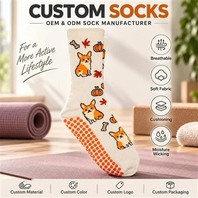 Knitted Crew Yoga Pilates Indoor Comfortable Sports Socks