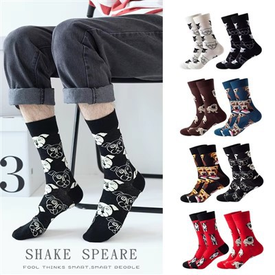 Manufacturer Design Novelty Pet Dog Pattern Cotton Crew Socks