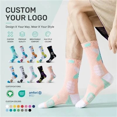 Odor Cotton Professional Sports High Top Crew Socks