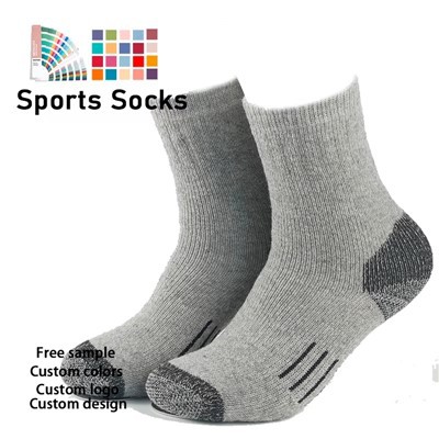 Solid-Color Autumn Winter Hiking Sports Socks