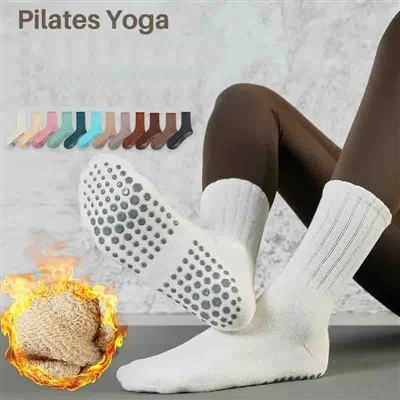 Wholesale Knitted Anti Slip Female Yoga Socks