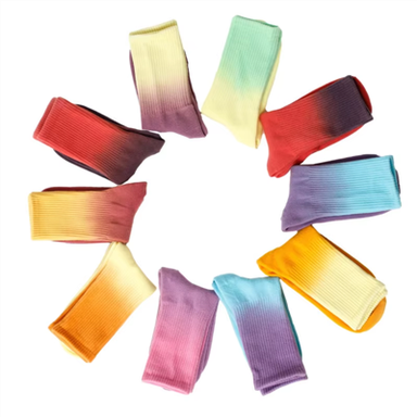 Wholesale New Design Custom Colorfu Dip Dye Socks