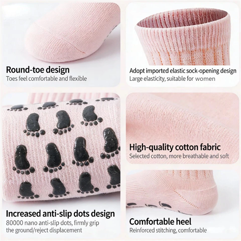 Wholesale Custom Logo Non Slip Yoga Pilates Silicone Grip Slouch Socks high quality