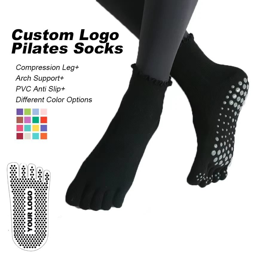 Wholesale New Custom Logo Grip Pilates Yoga Socks